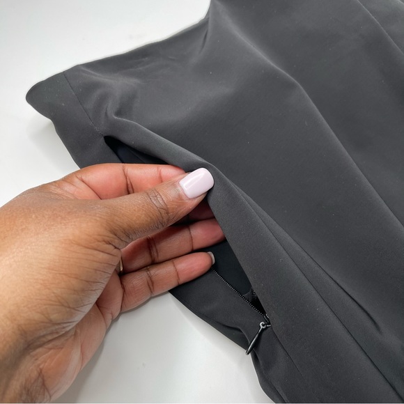 Elm Design Black Midi Skirt Tulip Hem Draped Gathered Pencil, Size 1 (Small) - Picture 6 of 12